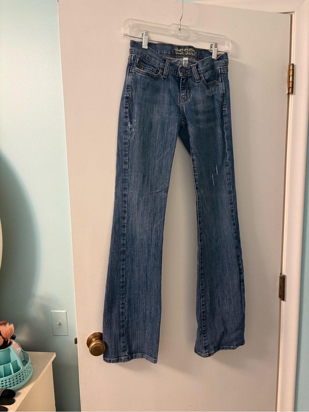 Abercrombie & Fitch Denim Flare Jeans in Medium Blue